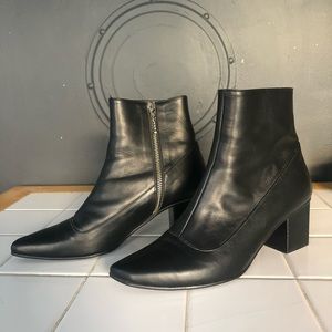 YY by Yuul Yie black leather ankle boots